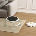 thumbnail image 4 of Black Breathable Rolling Stool With 360 Degree Wheels 26 X 26 X 19 Inches Mesh Design Swivel Seat For Home Office Compact Mobile Stool Lightweight Portable Seat Space Saving Ergonomic Desi, 4 of 6
