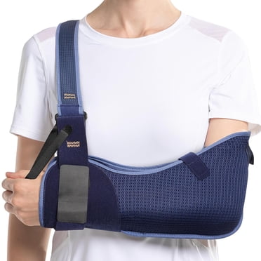 Écharpe de Bras Immobilisateur d'Épaule pour Bras Gauche Ou Droit - Soulagement Confortable pour Blessure à l'Épaule et au Coude, Chirurgie de la Coiffe des Rotateurs, Poignet Cassé, Ajustement de la Main Hommes et Femmes (type Respirant, L)