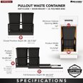thumbnail image 3 of Rev-A-Shelf Double Pullout 27 qt. Kitchen Trash Can, Soft-Close, 5349-1527DM-218, 3 of 10