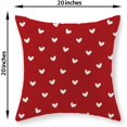 thumbnail image 2 of Housses de Coussin de la Saint-Valentin 20x20 Pouces, Ensemble de 2, Coussins Décoratifs Rouges avec Cœur d'Amour de la Saint-Valentin, Décor de la Saint-Valentin, Taie d'Oreiller Carrée Rouge, Taie Décorative d'Anniversaire pour l'Extérieur, Housse de Coussin pour Sofa Canapé, 2 of 6