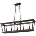 thumbnail image 2 of Beaumont Lane 5 Light Steel Island Pendant in Etruscan Bronze, 2 of 4