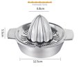 thumbnail image 4 of JilgTeok 2 Packs Stainless Steel Lemon Juicer with Bowl Container for Oranges Lemons Fruit Squeezer Hand Press Easy to Clean Durable Kitchen Tool for Fresh Juice, 4 of 8