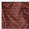 thumbnail image 4 of Soimoi Red Modal Satin Fabric Snowflake & Red Berries Fruits Printed Fabric 1 Yard 42 Inch Wide, 4 of 6