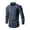 Dark Blue, variant on AherBiu Mens Long Sleeve Dress Shirts Button down Lapel Collar Regular Fitted Tee Work Office Business Tops