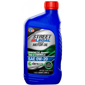 VP Racing Fuels Oil VP3902543 Street Legal; SAE 0W-20; Full Synthetic; 1 Quart Bottle; Single