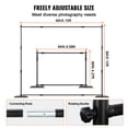 thumbnail image 3 of KFFKFF 10ft x 10ft Pipe and Drape Set, Robust Backdrop Frame with Carbon Steel Foundation, Modifiable Backdrop Holder with 6 Fasteners and A Transport Bag, 3 of 9