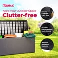 thumbnail image 2 of Toomax Portofino Large 90 Gallon Plastic Outdoor Storage Backyard Deck Box, Gray, 2 of 12