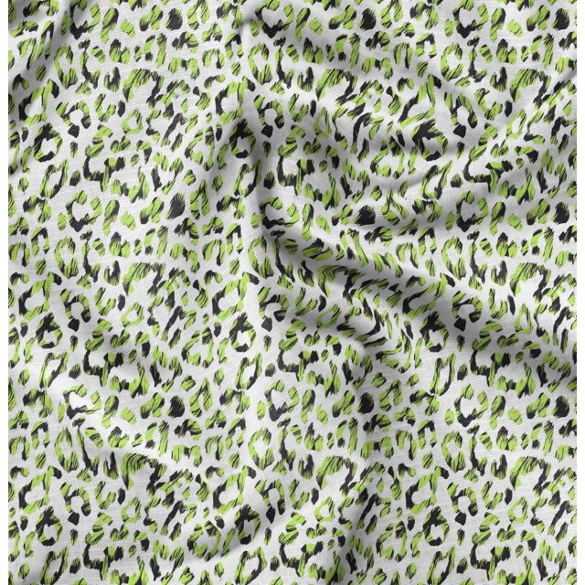Soimoi Velvet Fabric Leopard Animal Skin Printed Fabric 1 Yard 58 Inch Wide