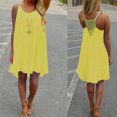 thumbnail image 2 of Fridja Womens Spaghetti Strap Back Howllow Out Summer Chiffon Beach Short Dress, 2 of 5