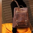 thumbnail image 4 of tredstone Womens Backpack With Stitched Texture PU Fabric For Fashionable Ladies Can Effectively Prevent Red, 4 of 6