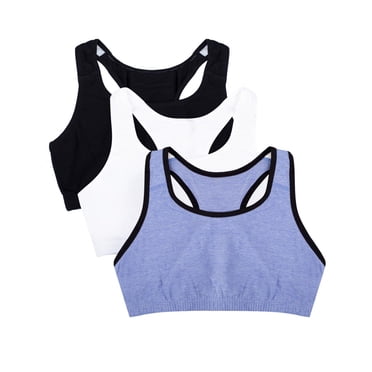Soutien-gorge de sport en coton, style débardeur dos nageur, Fruit of the Loom pour femmes, paq. de 3
