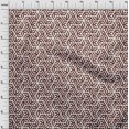 thumbnail image 4 of oneOone Viscose Jersey Brown Fabric Geometric Craft Projects Decor Fabric Printed By The Yard 60 Inch Wide, 4 of 4