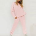 thumbnail image 1 of SMihono Pantalon en Lin pour Femmes Mode Grande Taille Décontracté Ample Costume Décontracté pour Femmes Col Rond Manches Longues avec Bande Élastique Solide Pantalon Large pour Femmes, jusqu'à 65 % de Réduction!, 1 of 6