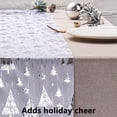thumbnail image 4 of Décorations de Noël Intérieur Extérieur, Décorations de Sapin de Noël, Chemin de Table en Tissu pour Sapin de Noël Velours Doré Chaud Polyester Coton Drapeau de Table Imprimé du Nouvel An Drapeau de Table pour Rassemblement des Fêtes, 4 of 6