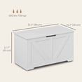 thumbnail image 3 of HOMCOM Coffre de Rangement pour Salon, Boîte en Bois, 31,5 Po L, Blanc, 3 of 10