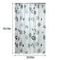 thumbnail image 3 of EGNMCR Rideau de Douche pour Salle de Bain Rideau de Douche Moderne Universel pour Toutes les Saisons Imperméable dans le Bain Ensemble de Longs Rideaux de Douche, Cadeau, 3 of 8