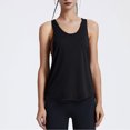 thumbnail image 2 of Timegard Tank Tops for Women Scoop Neck Workout Yoga Tops Racerback Athletic Loose Comfy Solid Color Tee, 2 of 4