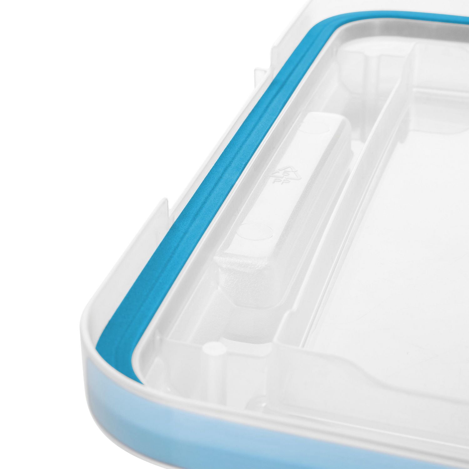 Sterilite Boîte à joint d’étanchéité de 11.4 L, petite bac de rangement transparent résistant aux intempéries avec couvercle à loquet, bleu