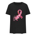 thumbnail image 5 of TIMIFIS Chandails de Sensibilisation au Cancer du Sein pour Femmes Été Ample Imprimé T-Shirt à Col Rond Manches Courtes Blouse Décontractée Automne/hiver, 5 of 5