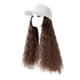 thumbnail image 1 of Visors Baseball Cap Hair Wave Curly Hairstyle Adjustable Wig Hat Attached Long Hair Baseball Caps, 1 of 1