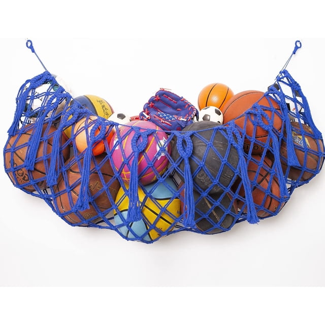 Filet de Rangement Suspendu pour Balles de Sport, Filet de Rangement Multifonctionnel pour Ballons de Basket, footballs et volleyballs