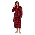 thumbnail image 1 of VULCANODON Mens Robe with Hood, Fleece Bathrobe Plush Robes for Men, 1 of 4