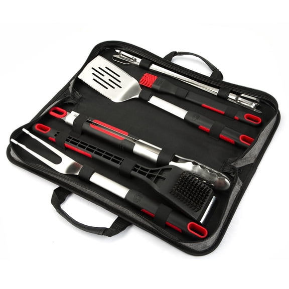 Expert Grill Grilling Accessories BBQ Grill Tools Set, 10 Pieces Stainless Steel Grill Kit