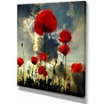 thumbnail image 2 of Poppies sur Fond d'Orage - Impression sur Toile Florale, 2 of 3