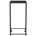thumbnail image 1 of vidaXL Table d'Appoint avec Roulettes Noir 40x30x63,5 cm Bois Manufacturé, 1 of 4