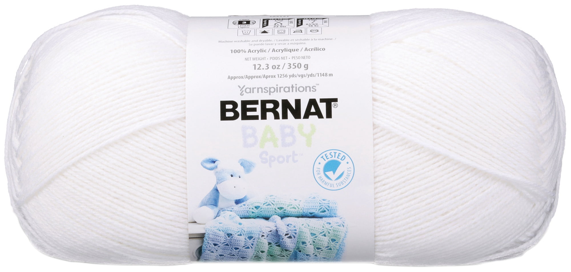 Bernat® Fil Baby Sport™, Acrylique #3 DK, 12,3oz/350g, 1256 Yards