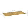 thumbnail image 4 of vidaXL Table Top Solid Oak Wood Rectangular 23 mm 140x60 cm, 4 of 4