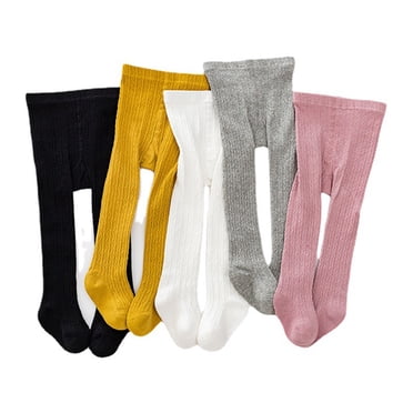 SUNSIOM Kids Girls Cotton Pantyhose Elastic Waist Solid Color Lolita Stockings Slim Fit Socks Tights
