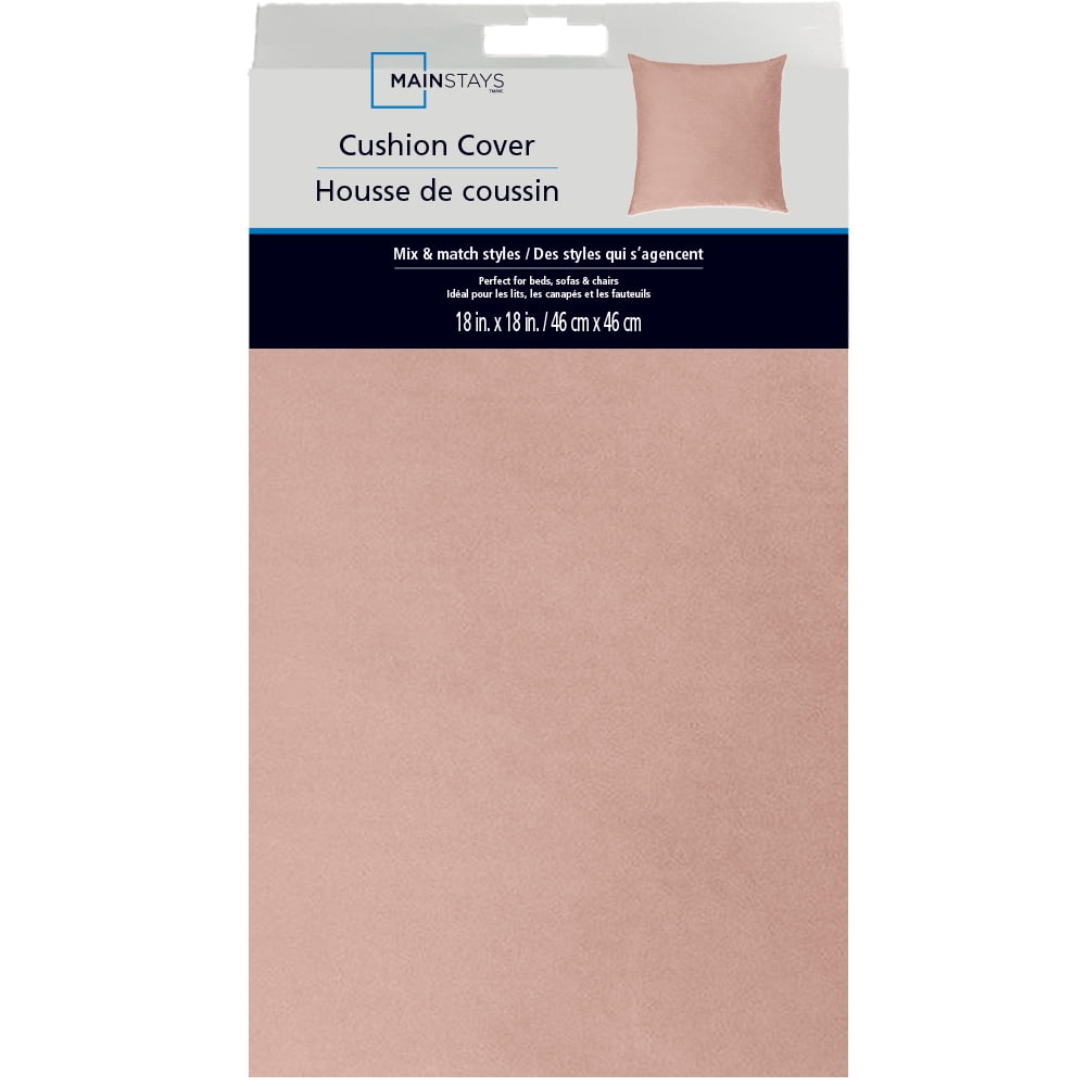 Housse de coussin décoratif Mainstays, unie, 18 x 18 po, Core rose