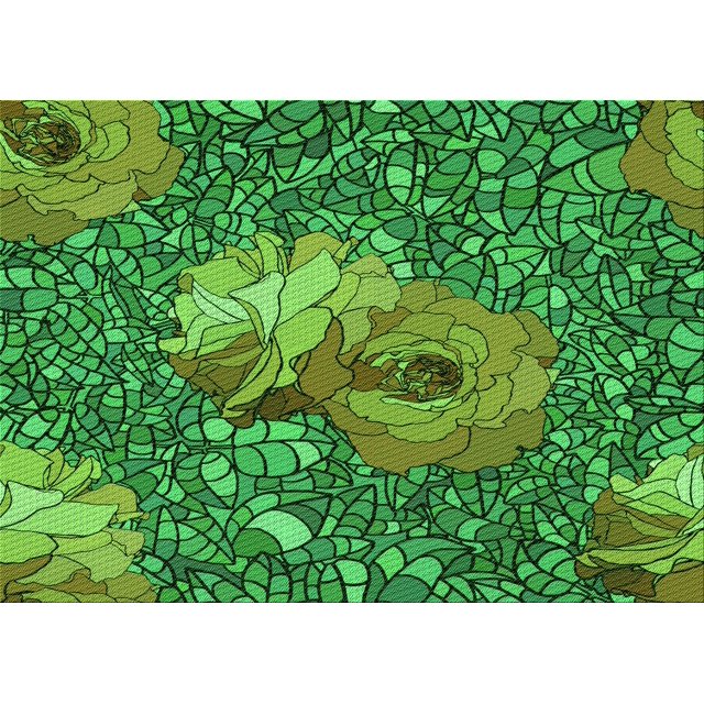 Ahgly Tapis Rectangulaire Lavable en Machine Intérieur Transitionnel Vert Néon, 2 Pieds x 4 Pieds
