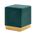 thumbnail image 1 of Meridian Furniture Jax Contemporary Velvet Ottoman/Stool in Green, 1 of 4