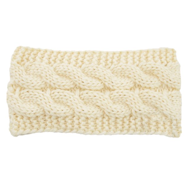 Bandeaux Automne Coupe-Vent Tête Élastique Multicolore Réglable Large de Laine de polyester avec des Dames Oreille Muffs Accessoires de Cheveux pour les Filles Blanc Laiteux