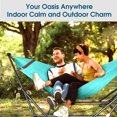 thumbnail image 4 of Tranquillo Double Hammock with Stand Included for 2 Persons/ Foldable Hammock Stand 600 lbs Capacity Portable Case - Inhouse, Outdoor, Camping, Sky, 4 of 8