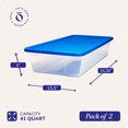 thumbnail image 4 of Homz Snaplock 41 Qt Contenant de Rangement en Plastique Empilable avec Couvercle, Lot de 2, Bleu, 4 of 10
