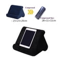 thumbnail image 3 of Linen Cotton Tablet Pillow Stand, Soft Foam Holder for 4-13 Inch iPad Kindle, Multi-angle Bed Desk Mount with Side Pocket, 3 of 7