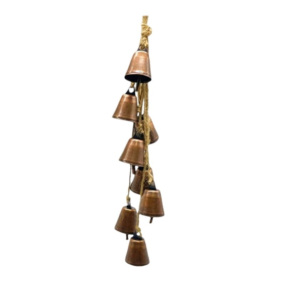 Hanging Christmas Decorations,Small Christmas Decorations Christmas Bell Rope Trumpet Bell Shabby Style Metal Hanging Giant Cow Bell Decoration Vintage Christmas Decorations