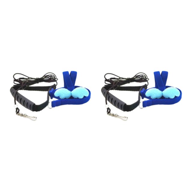 Transemion Pet Parrot Bird Harness With Adjustable Easy-to And Comfortable Cute Adjustable Bird Harness dark blue 2Set