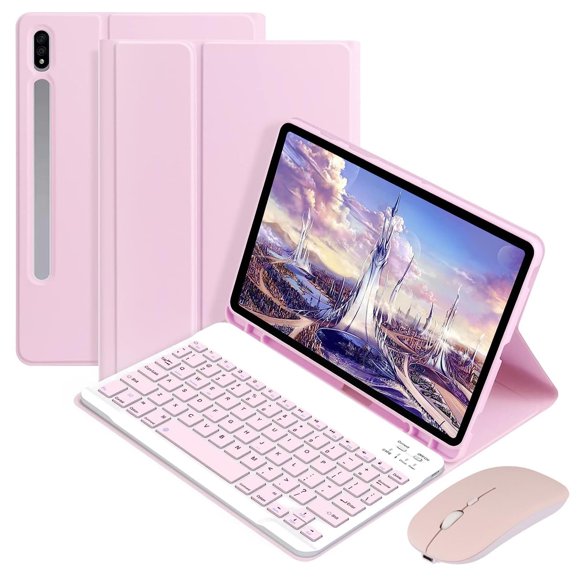 Étui de Protection pour Tablette Tab S9 series avec Clavier et Souris, Boutons ABS, Veille de 80 Jours, 60 Heures de Travail, dissipation de la Chaleur, Imperméable et Antidérapant, Convient au Travail de Bureau, à l'Usage Quotidien et aux Voyages