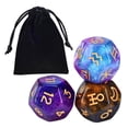 thumbnail image 3 of stanreset 3Pcs Acrylic Astrological Dice Constellation Dice for gifts Style Cards Accessory A, 3 of 9