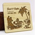 thumbnail image 1 of 20 Custom Engraved Wooden Magnets Rustic Wedding Save The Date Wooden Magnets Persoanlized Gift, 1 of 2