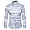 thumbnail image 1 of maskred Long Sleeve Tops For Men - Functional Anti-wrinkle Sustainable And Chic Good Cut For Normal Body Casual Work Shirt light grey M, 1 of 6