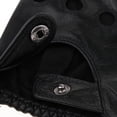 thumbnail image 1 of Baohd Retro PU Leather Men Fingerless Driving Cycling Gloves L Black Button, 1 of 9