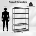 thumbnail image 2 of Costway 3 PCS 5-Tier Heavy-Duty Utility Shelf with Adjustable Wire Racks, 2000 lbs Capacity, 2 of 10