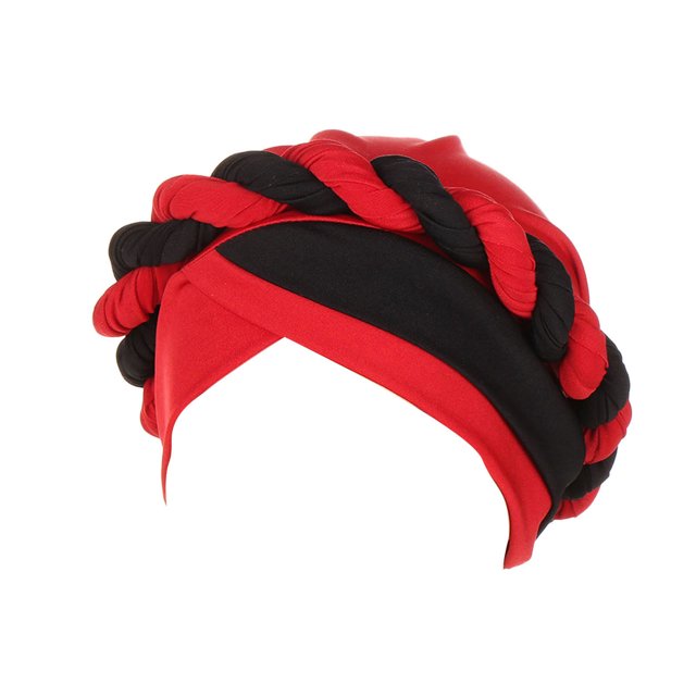 Turban Tressé pour Femmes Chapeau Bonnet de Cancer Foulard Couvre-Chef