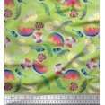 thumbnail image 1 of Soimoi Poly Georgette Fabric Fruits,Swim Ring & Goggles Summer Designs Print Fabric by Yard 42 Inch Wide, 1 of 3