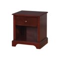thumbnail image 1 of Furniture of America Poppy Transitional Wood Nightstand in Cherry, 1 of 1